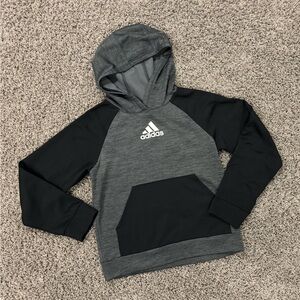 Boys Adidas gray and black hoodie, size M (10/12)